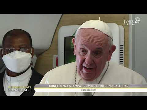 Papa Francesco in Iraq, Conferenza stampa sul volo di ritorno