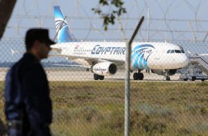 Hijacked Egypt Air A320 in Larnaca