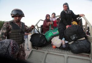 Syrian Refugees arrive in Jordan