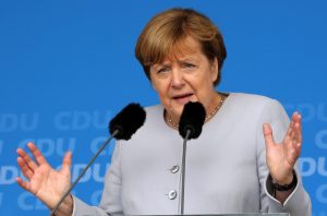 CDU campaign event with German Chancellor Merkel
