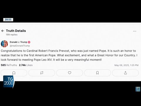 Papa Leone XIV, le reazioni dal mondo. Primi complimenti da Trump Papa Leone XIV, le reazioni dal mondo. Primi complimenti da Trump