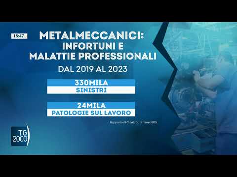 Infortuni e malattie, i metalmeccanici tra i più esposti