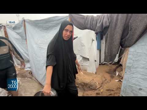 Gaza, le piogge peggiorano condizioni degli sfollati