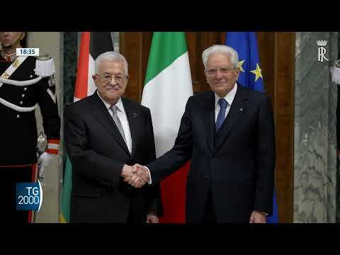 Abu Mazen da Mattarella e Meloni Abu Mazen da Mattarella e Meloni