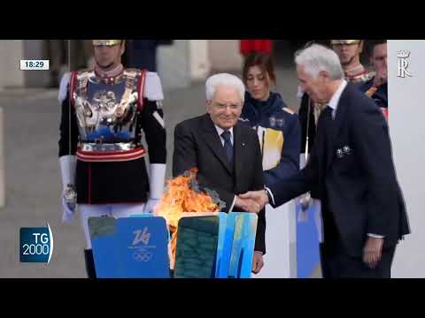 Milano Cortina, Mattarella accende braciere: “Pace iscritta nel Dna olimpico”