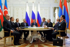 Presidents of Russia, Armenia, and Azerbaijan meet in Kazan to discuss settling the Nagorno Karabakh conflict