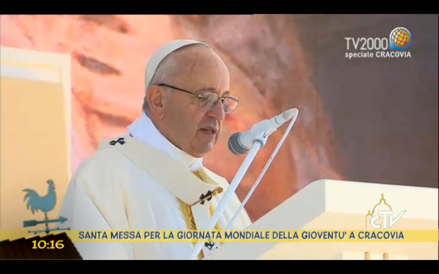 Papa Francesco ai giovani di tutto il mondo: "Potranno giudicarvi sognatori,non scoraggiatevi, annunciate una nuova umanità"