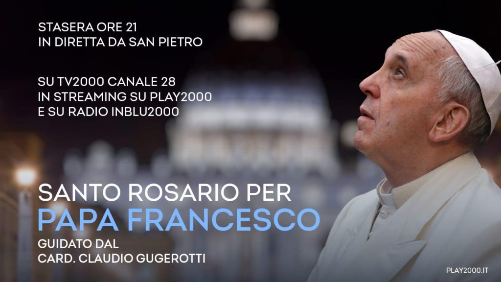 Rosario per Papa Francesco a San Pietro guidato dal card. Gugerotti